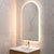 Arco Arch 550mm x 1000mm Backlit LED Frameless Mirror with Polished Edge and Demister