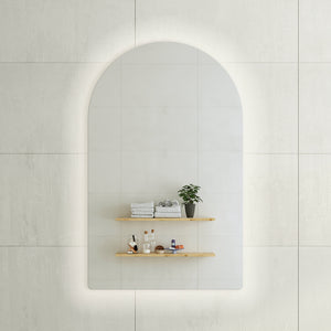Arco Arch 750mm x 1200mm Backlit LED Mirror with Polished Edge and Demister