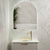 Arco Arch 850mm x 1000mm Backlit LED Frameless Mirror with Polished Edge and Demister