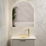 Arco Arch 850mm x 1000mm Backlit LED Frameless Mirror with Polished Edge and Demister
