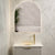 Arco Arch 850mm x 1000mm Backlit LED Frameless Mirror with Polished Edge and Demister