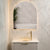 Arco Arch 850mm x 1000mm Backlit LED Frameless Mirror with Polished Edge and Demister