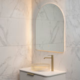 Arco Arch 850mm x 1000mm Backlit LED Frameless Mirror with Polished Edge and Demister