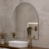 Arco Arch 1000mm x 1000mm Backlit LED Frameless Mirror with Polished Edge and Demister