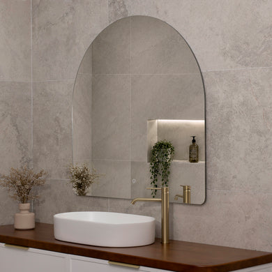 Arco Arch 1000mm x 1000mm Backlit LED Frameless Mirror with Polished Edge and Demister