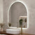 Arco Arch 1000mm x 1000mm Backlit LED Frameless Mirror with Polished Edge and Demister
