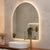 Arco Arch 1000mm x 1000mm Backlit LED Frameless Mirror with Polished Edge and Demister