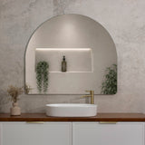 Arco Arch 1150mm x 1000mm Backlit LED Frameless Mirror with Polished Edge and Demister