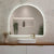Arco Arch 1150mm x 1000mm Backlit LED Frameless Mirror with Polished Edge and Demister