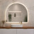Arco Arch 1150mm x 1000mm Backlit LED Frameless Mirror with Polished Edge and Demister