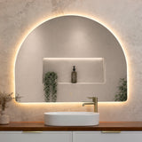 Arco Arch 1300mm x 1000mm Backlit LED Frameless Mirror with Polished Edge and Demister