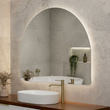 Arco Arch 1300mm x 1000mm Backlit LED Frameless Mirror with Polished Edge and Demister