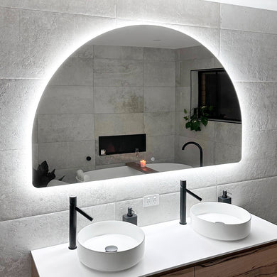 Arco Arch 1500mm x 1000mm Backlit LED Frameless Mirror with Polished Edge and Demister