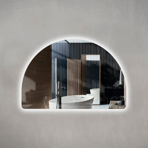 Arco Arch 1200mm x 800mm Backlit LED Frameless Mirror with Polished Edge and Demister