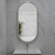Pill Oval 500mm x 1000mm Frontlit LED Framed Mirror with Demister, Brushed Brass (Gold) Frame