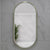 Pill Oval 500mm x 1000mm Frontlit LED Framed Mirror with Demister, Brushed Brass (Gold) Frame