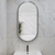 Pill Oval 500mm x 1000mm Frontlit LED Framed Mirror with Demister, Brushed Gunmetal Frame