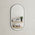 Pill Oval 500mm x 1000mm Frontlit LED Framed Mirror with Demister, Brushed Gunmetal Frame