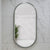 Pill Oval 500mm x 1000mm Frontlit LED Framed Mirror with Demister, Brushed Gunmetal Frame