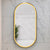 Pill Oval 500mm x 1000mm Frontlit LED Framed Mirror with Demister, Brushed Gunmetal Frame