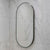Pill Oval 500mm x 1000mm Frontlit LED Framed Mirror with Demister, Brushed Gunmetal Frame