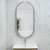 Pill Oval 500mm x 1000mm Frontlit LED Framed Mirror with Demister, Brushed Nickel Frame