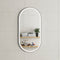Pill Oval 500mm x 1000mm Frontlit LED Framed Mirror with Demister, Brushed Nickel Frame