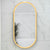 Pill Oval 500mm x 1000mm Frontlit LED Framed Mirror with Demister, Brushed Nickel Frame