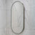 Pill Oval 500mm x 1000mm Frontlit LED Framed Mirror with Demister, Brushed Nickel Frame