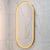 Pill Oval 500mm x 1000mm Frontlit LED Framed Mirror with Demister, Brushed Nickel Frame