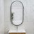 Pill Oval 500mm x 1000mm Frontlit LED Framed Mirror with Demister, Matte Black Frame