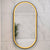 Pill Oval 500mm x 1000mm Frontlit LED Framed Mirror with Demister, Matte Black Frame