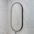 Pill Oval 500mm x 1000mm Frontlit LED Framed Mirror with Demister, Matte Black Frame
