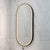 Pill Oval 500mm x 1000mm Frontlit LED Framed Mirror with Demister, Matte Black Frame