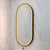 Pill Oval 500mm x 1000mm Frontlit LED Framed Mirror with Demister, Matte Black Frame