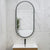 Pill Oval 500mm x 1000mm Frontlit LED Framed Mirror with Demister, Matte Black Frame