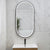 Pill Oval 500mm x 1000mm Frontlit LED Framed Mirror with Demister, Matte Black Frame