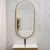 Pill Oval 500mm x 1000mm Frontlit LED Framed Mirror with Demister, Matte Black Frame