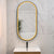 Pill Oval 500mm x 1000mm Frontlit LED Framed Mirror with Demister, Matte Black Frame