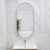 Pill Oval 500mm x 1000mm Frontlit LED Framed Mirror with Demister, Matte White Frame