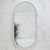 Pill Oval 500mm x 1000mm Frontlit LED Framed Mirror with Demister, Matte White Frame