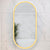 Pill Oval 500mm x 1000mm Frontlit LED Framed Mirror with Demister, Matte White Frame