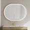 Pill Oval 1200mm x 900mm Frontlit LED Mirror with Matte White Frame and Demister