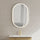 Pill Oval 600mm x 900mm Frontlit LED Mirror with Matte White Frame and Demister