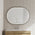 Pill Oval 1200mm x 900mm Frontlit LED Mirror with Matte Black Frame and Demister