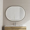 Pill Oval 1200mm x 900mm Frontlit LED Mirror with Matte Black Frame and Demister