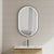 Pill Oval Frontlit LED Mirror with Matte Black Frame and Demister | 6 sizes available, from 500mm to 1500mm |
