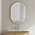 Pill Oval 700mm x 1000mm Frontlit LED Mirror with Matte Black Frame and Demister