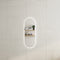 Pill Oval 450mm x 1200mm LED Mirror with Frosted Glass Border and Demister