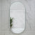 Pill Oval 500mm x 1000mm Frontlit and Backlit LED Frameless Mirror with Frosted Glass Border and Demister